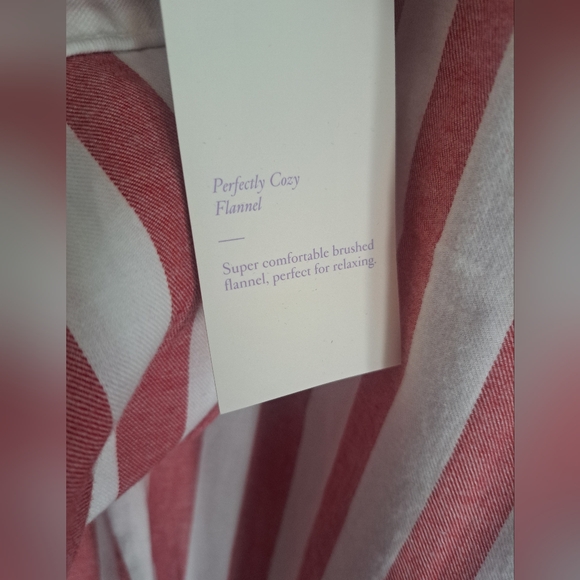 Stars Above Striped Flannel Cotton Sleep Dress #New - Picture 10 of 10